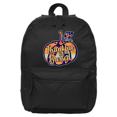Thankful & Blessed Fashion Pumpkin 16 in Basic Backpack