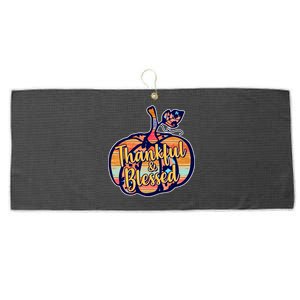 Thankful & Blessed Fashion Pumpkin Large Microfiber Waffle Golf Towel