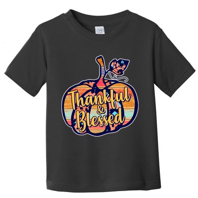 Thankful & Blessed Fashion Pumpkin Toddler T-Shirt