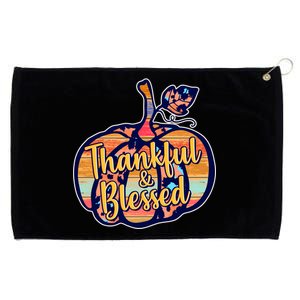 Thankful & Blessed Fashion Pumpkin Grommeted Golf Towel