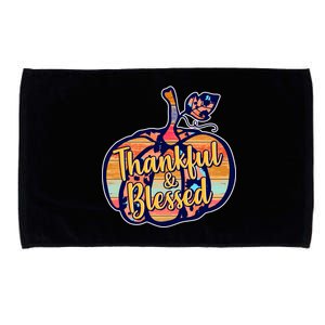 Thankful & Blessed Fashion Pumpkin Microfiber Hand Towel