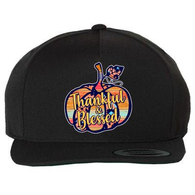 Thankful & Blessed Fashion Pumpkin Wool Snapback Cap