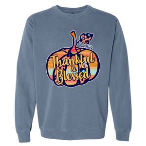 Thankful & Blessed Fashion Pumpkin Garment-Dyed Sweatshirt