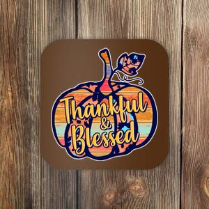 Thankful & Blessed Fashion Pumpkin Coaster