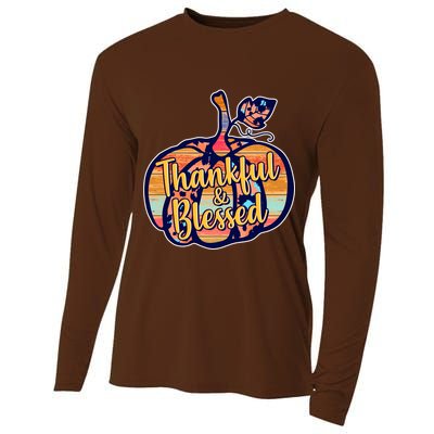 Thankful & Blessed Fashion Pumpkin Cooling Performance Long Sleeve Crew