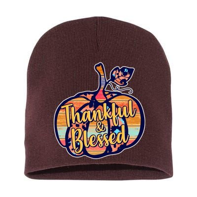 Thankful & Blessed Fashion Pumpkin Short Acrylic Beanie