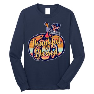 Thankful & Blessed Fashion Pumpkin Long Sleeve Shirt