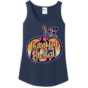 Thankful & Blessed Fashion Pumpkin Ladies Essential Tank