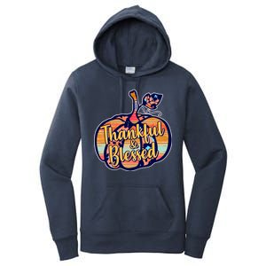 Thankful & Blessed Fashion Pumpkin Women's Pullover Hoodie