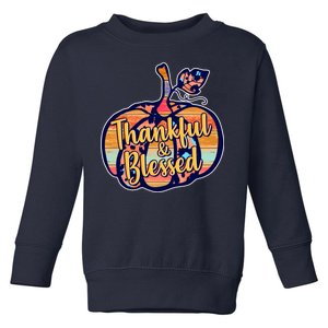 Thankful & Blessed Fashion Pumpkin Toddler Sweatshirt