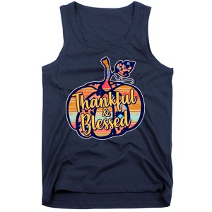 Thankful & Blessed Fashion Pumpkin Tank Top