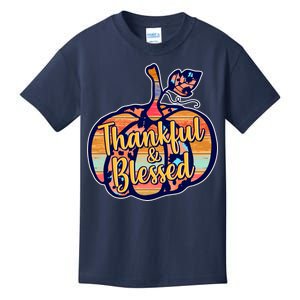 Thankful & Blessed Fashion Pumpkin Kids T-Shirt