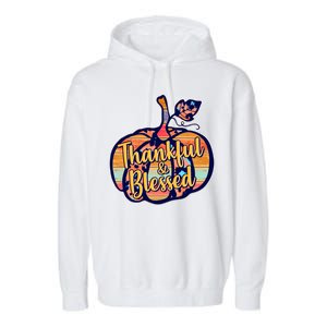 Thankful & Blessed Fashion Pumpkin Garment-Dyed Fleece Hoodie