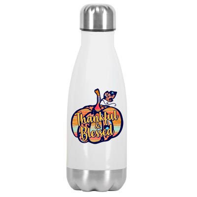 Thankful & Blessed Fashion Pumpkin Stainless Steel Insulated Water Bottle