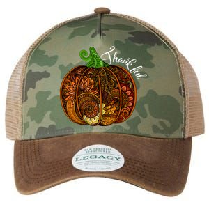 Thankful Abstract Pumpkin Thanksgiving Legacy Tie Dye Trucker Hat