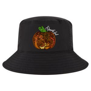 Thankful Abstract Pumpkin Thanksgiving Cool Comfort Performance Bucket Hat