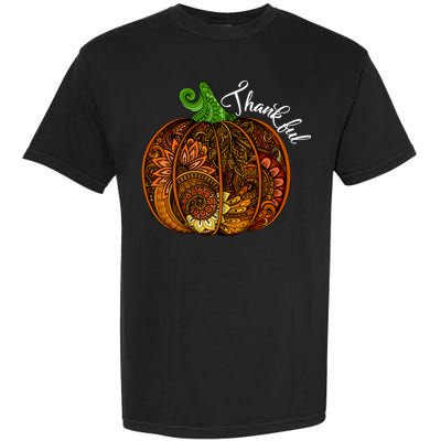 Thankful Abstract Pumpkin Thanksgiving Garment-Dyed Heavyweight T-Shirt