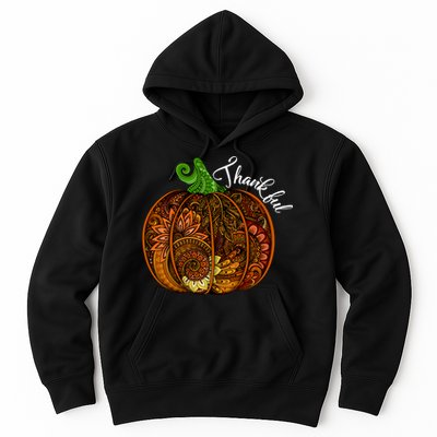 Thankful Abstract Pumpkin Thanksgiving Hoodie