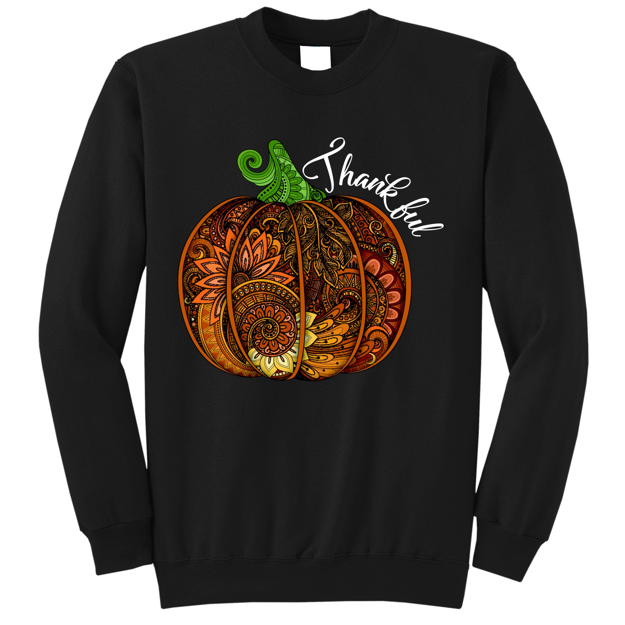 Thankful Abstract Pumpkin Thanksgiving Sweatshirt