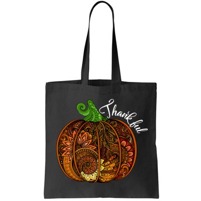 Thankful Abstract Pumpkin Thanksgiving Bag