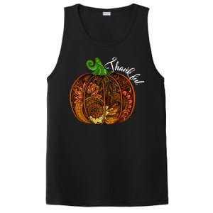 Thankful Abstract Pumpkin Thanksgiving PosiCharge Competitor Tank