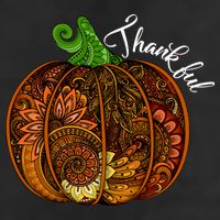 Thankful Abstract Pumpkin Thanksgiving Hat