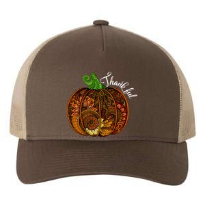 Thankful Abstract Pumpkin Thanksgiving Yupoong Adult 5-Panel Trucker Hat