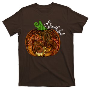 Thankful Abstract Pumpkin Thanksgiving T-Shirt