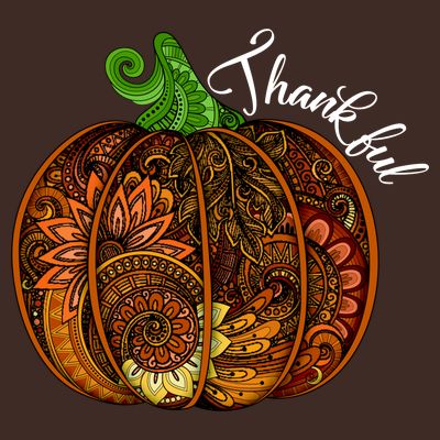 Thankful Abstract Pumpkin Thanksgiving T-Shirt