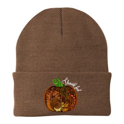 Thankful Abstract Pumpkin Thanksgiving Beanie