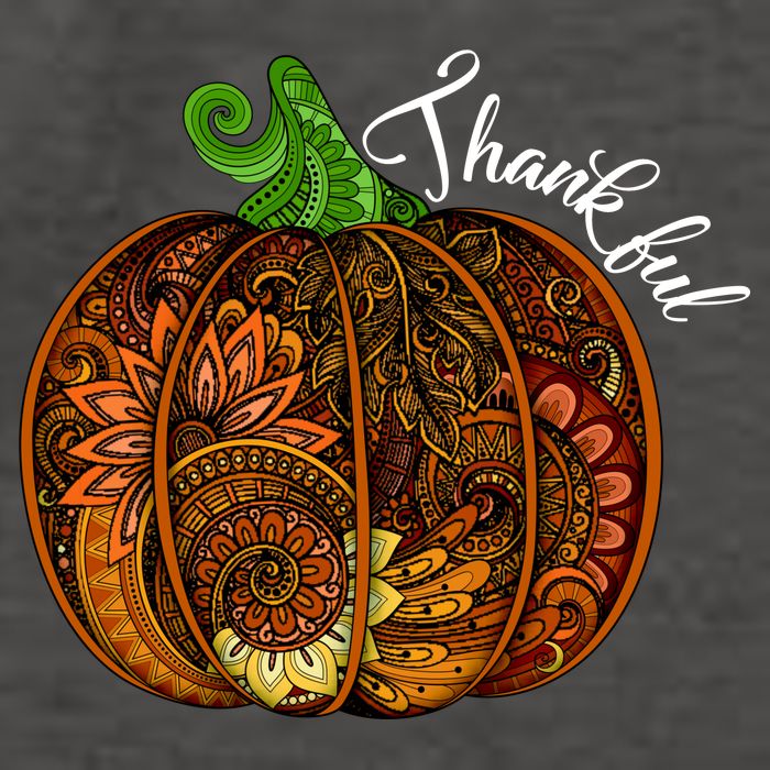 Thankful Abstract Pumpkin Thanksgiving Vector Backpack