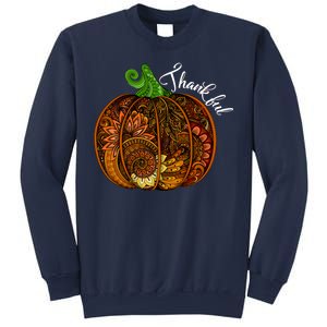 Thankful Abstract Pumpkin Thanksgiving Sweatshirt