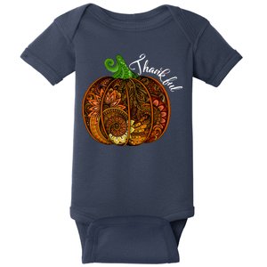 Thankful Abstract Pumpkin Thanksgiving Baby Bodysuit