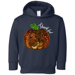 Thankful Abstract Pumpkin Thanksgiving Toddler Hoodie