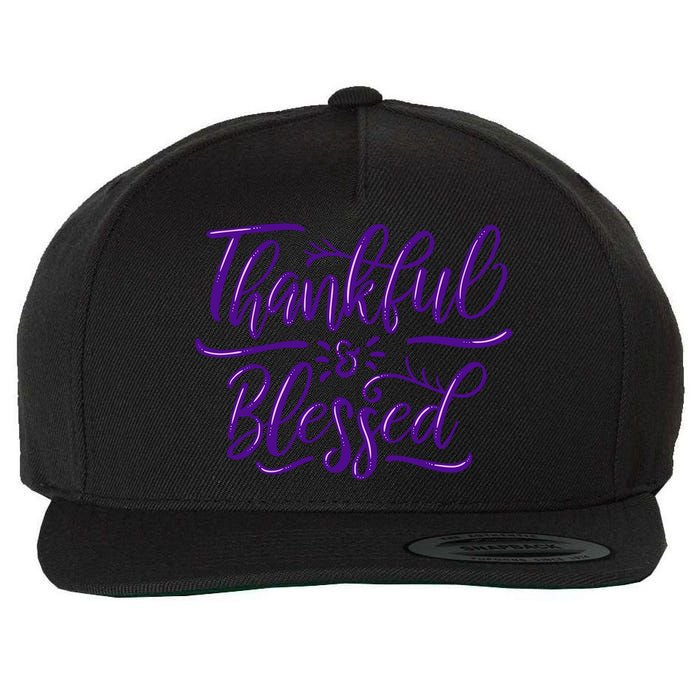 Thankful And Blessed Wool Snapback Cap
