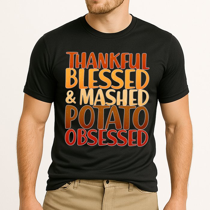 Thankful Blessed Mashed Potato Obsessed  Cooling Performance Crew T-Shirt