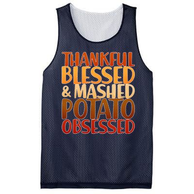 Thankful Blessed Mashed Potato Obsessed  Mesh Reversible Basketball Jersey Tank