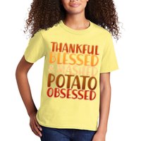 Thankful Blessed Mashed Potato Obsessed  Kids T-Shirt