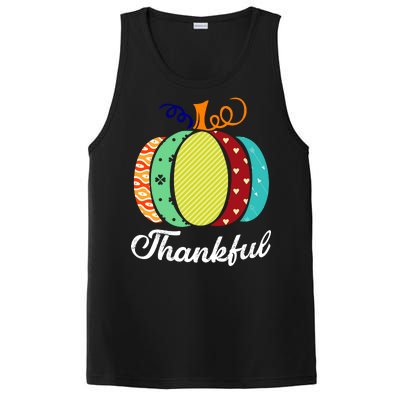 Thankful Floral Pumpkin PosiCharge Competitor Tank