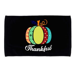 Thankful Floral Pumpkin Microfiber Hand Towel