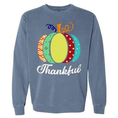 Thankful Floral Pumpkin Garment-Dyed Sweatshirt