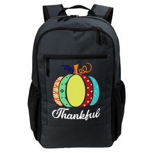 Thankful Floral Pumpkin Daily Commute Backpack