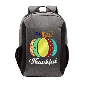 Thankful Floral Pumpkin Vector Backpack