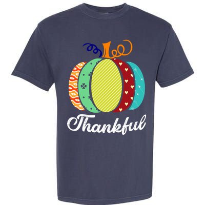 Thankful Floral Pumpkin Garment-Dyed Heavyweight T-Shirt