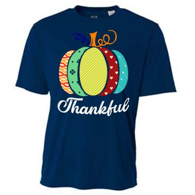 Thankful Floral Pumpkin Cooling Performance Crew T-Shirt