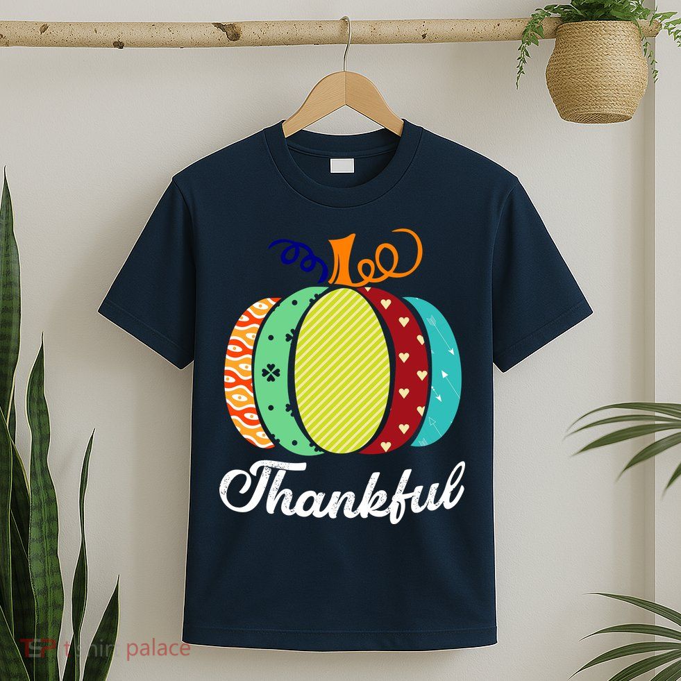 Thankful Floral Pumpkin T-Shirt