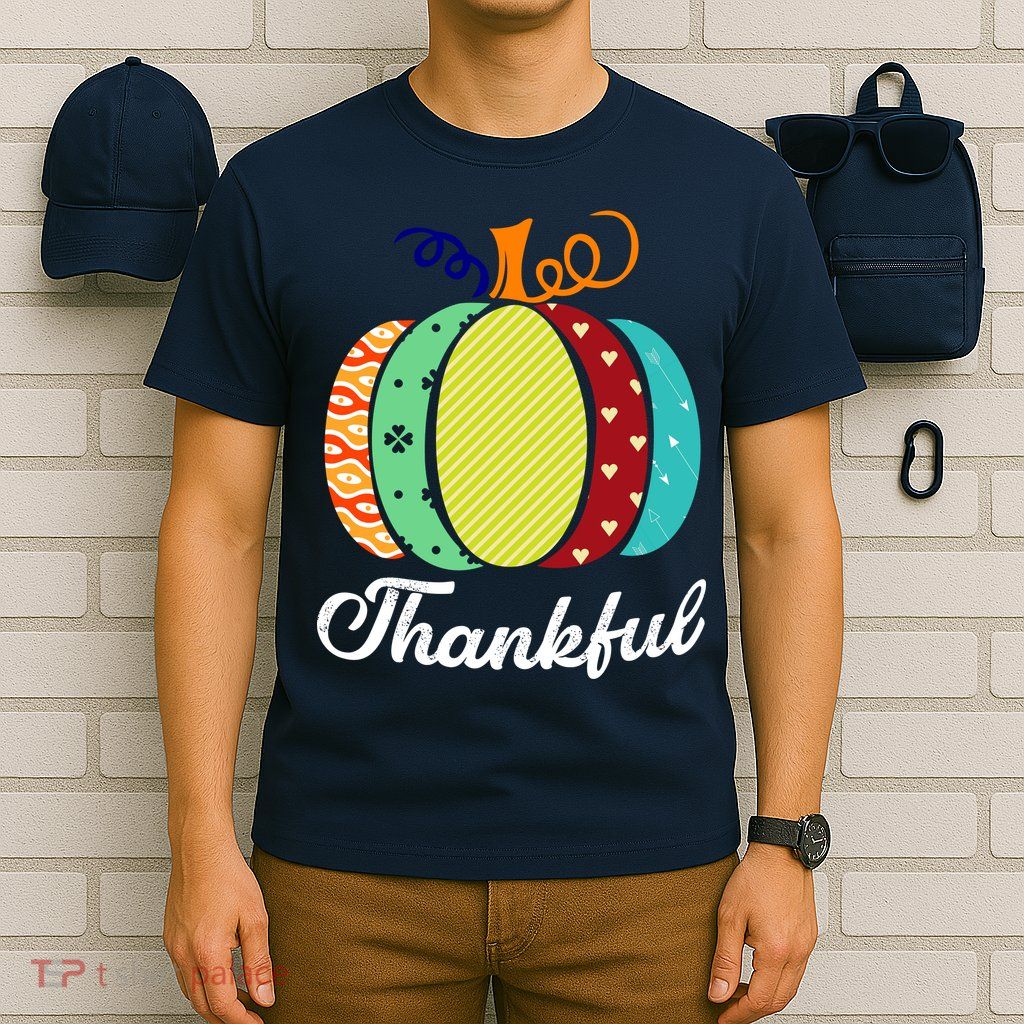 Thankful Floral Pumpkin T-Shirt