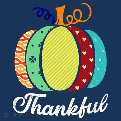 Thankful Floral Pumpkin T-Shirt