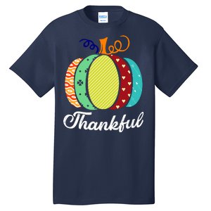 Thankful Floral Pumpkin Tall T-Shirt