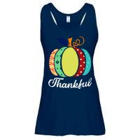 Thankful Floral Pumpkin Ladies Essential Flowy Tank